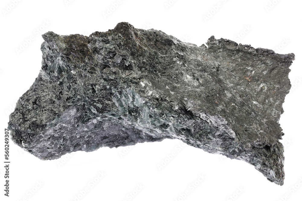 Fototapeta premium native lead cluster from Garpenberg Mine, Sweden isolated on white background