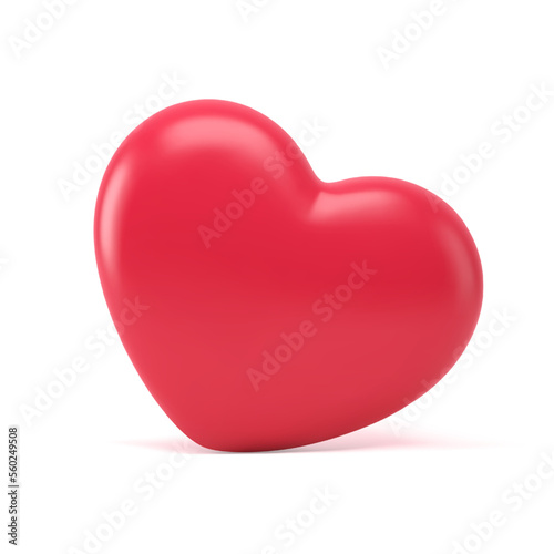 Heart red 3d icon love holiday passion Valentine's Day honeymoon romantic realistic vector