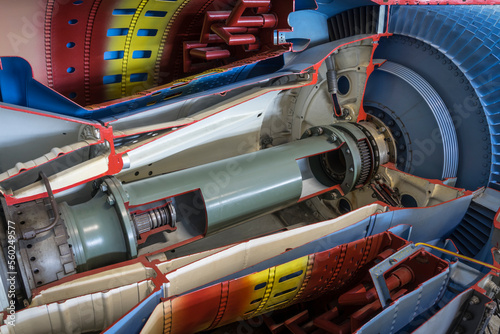 Принти на полотні detail of a historic turbojet engine