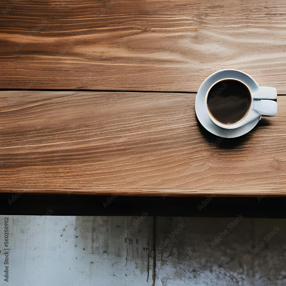 cup of coffee on a table, cartoon cup of coffee on a table, cartoon