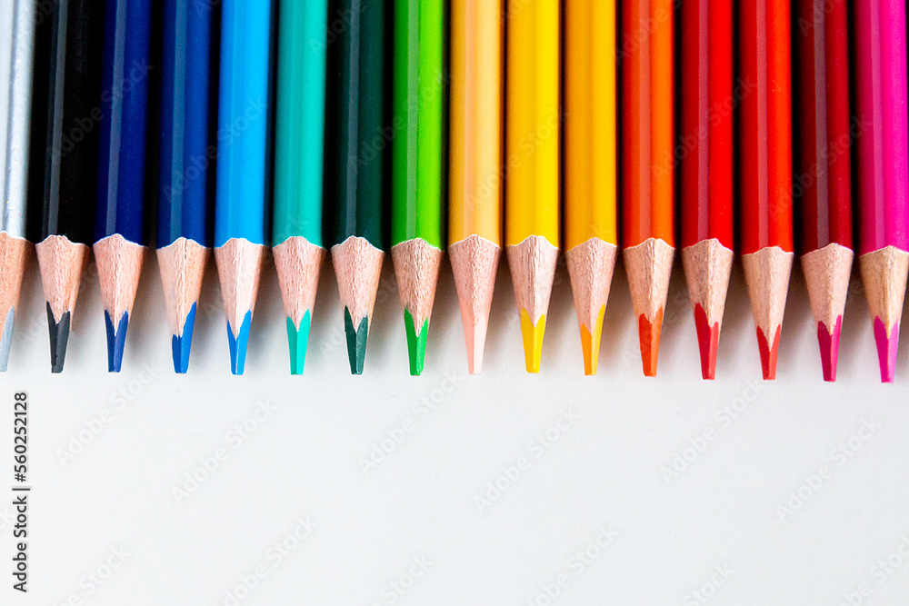 color pencils isolated on white color pencils isolated on white