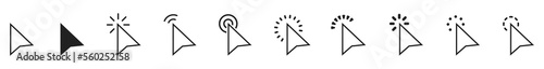 Computer mouse click cursor arrow icons set.  Cursor icon. Vector illustration. Mouse click cursor icons set. Vinnitsa, Ukraine - January 10, 2023