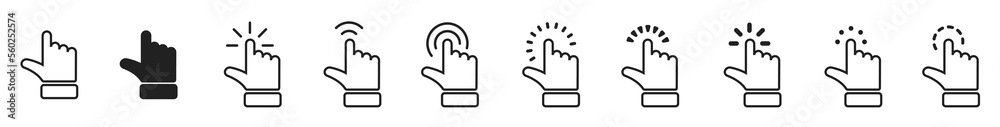 Computer mouse click cursor arrow icons set. Cursor icon. Vector illustration. Mouse click cursor icons set. Vinnitsa, Ukraine - January 10, 2023 Computer mouse click cursor arrow icons set. Cursor icon. Vector illustration. Mouse click cursor icons set. Vinnitsa, Ukraine - January 10, 2023
