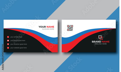 curvy vector business card design template