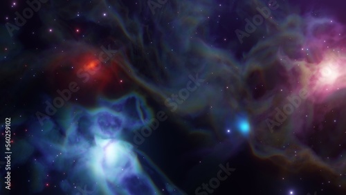 Colorful space galaxy supernova cloud nebula. Stary night cosmos. Universe science astronomy