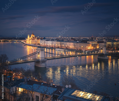 Famous Chain Bridge and the...