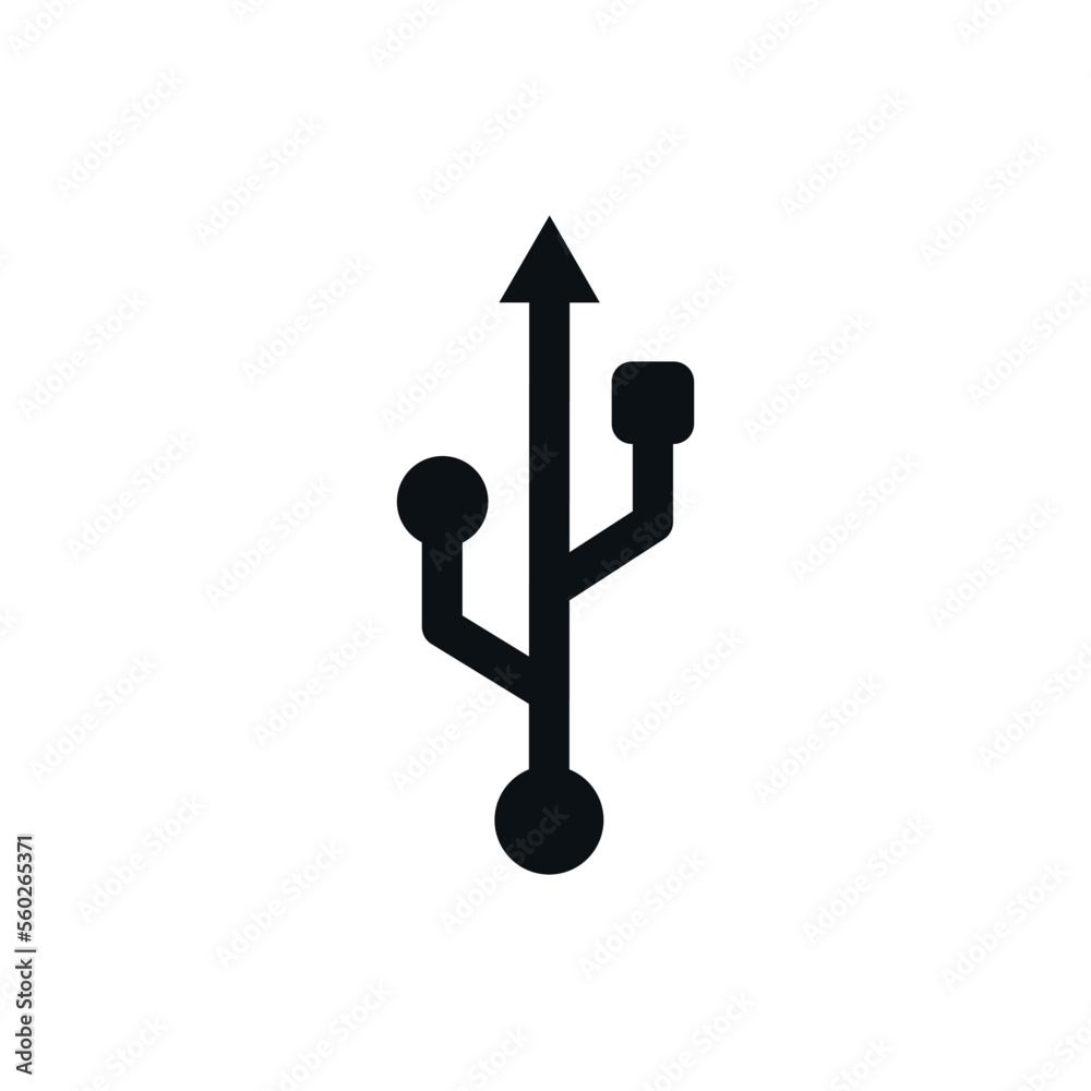 usb icon isolated on white background.
usb icon isolated on white background.