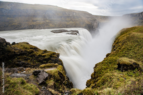The massive waterfall of Gullfoss  Iceland