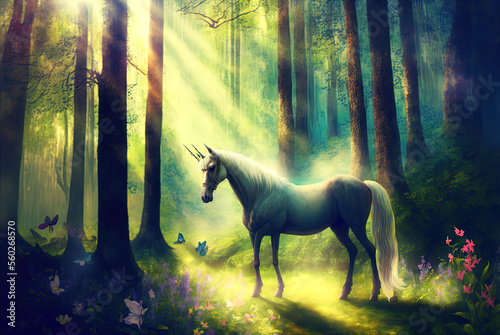 A magnificent unicorn. Mysterious and magical.  © ECrafts
