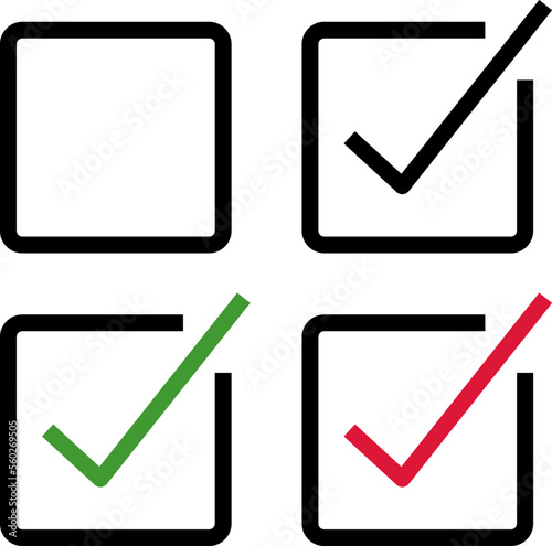 Checkbox with blank and checked checkbox vector icon.
