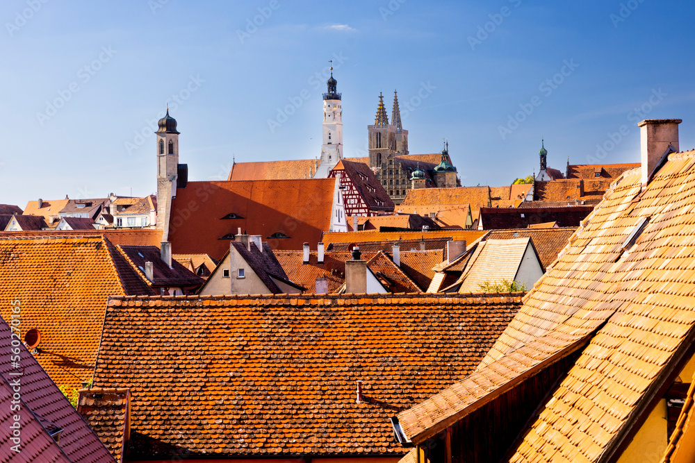 Roofs in historic Rothenburg, Germany Roofs in historic Rothenburg, Germany