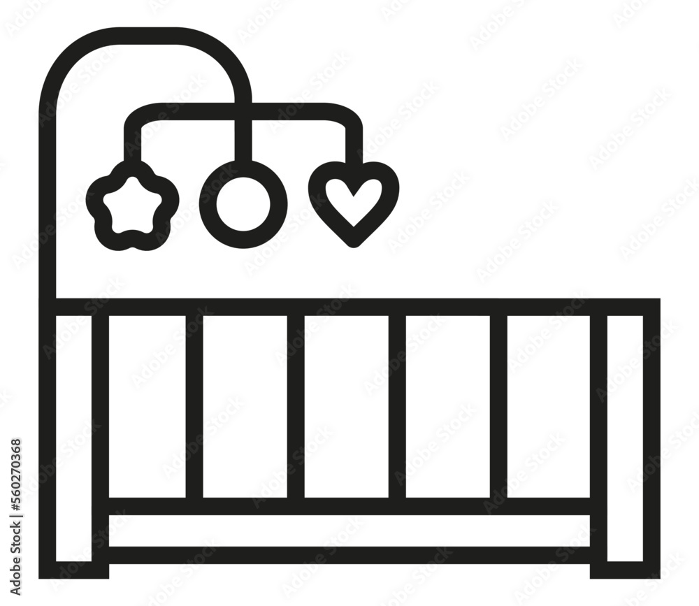 baby bed icon, babybed illustration, editable line stroke, baby cot, cradle bed, cot pictogram, baby crib baby bed icon, babybed illustration, editable line stroke, baby cot, cradle bed, cot pictogram, baby crib