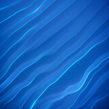 Blue abstract background with shiny lines and lights - generative ai