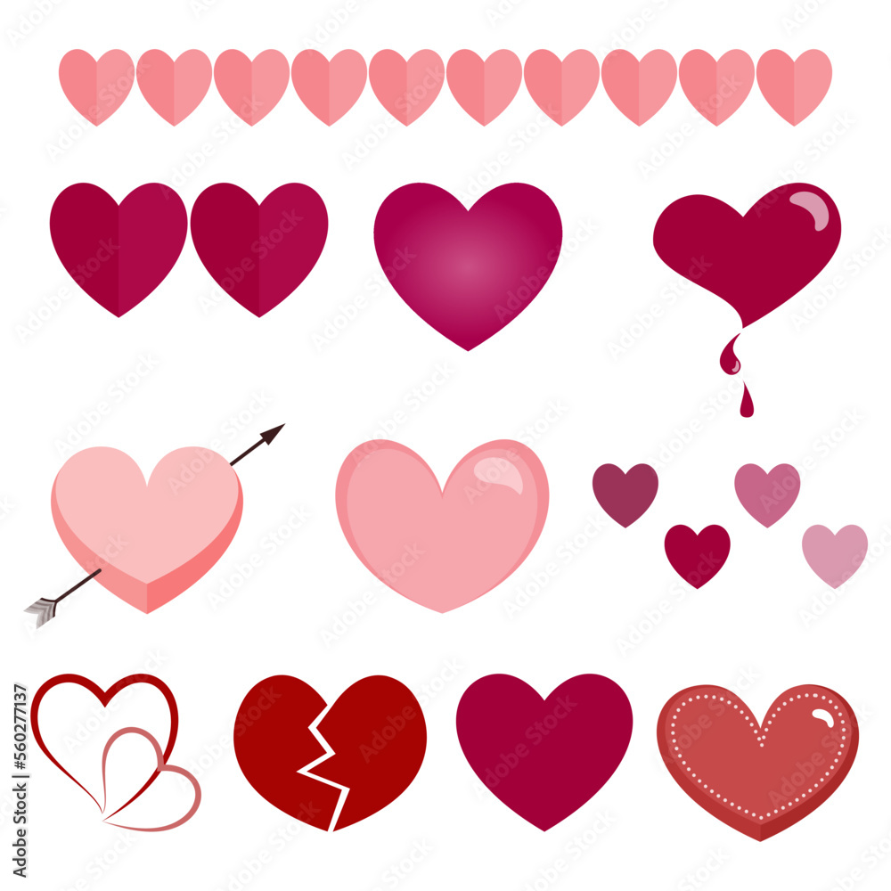 Heart Shape Collection illustration graphics
