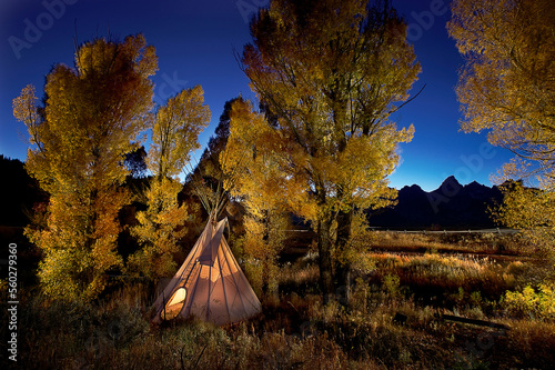 Some, residents living in the Grand Tetons do live in Teepees during the warm months.