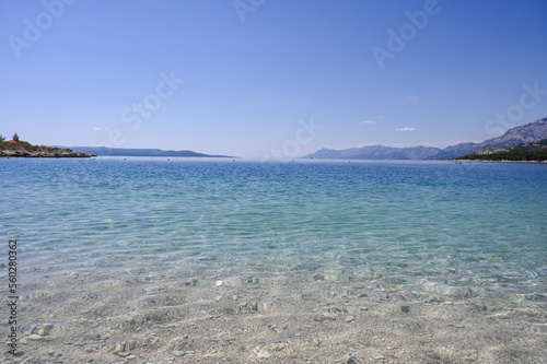 The coast of the Adriatic Sea in summer.