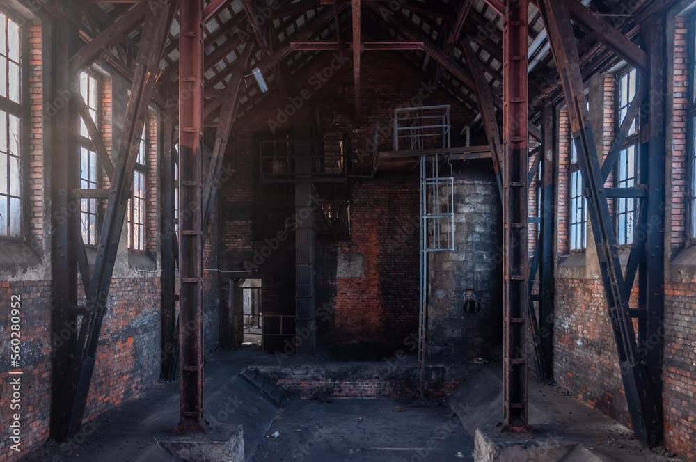 Old abandoned brick industrial building Old abandoned brick industrial building