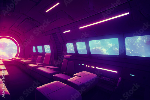 Shuttle transport in space  inter-planet transit system  made with Generative AI