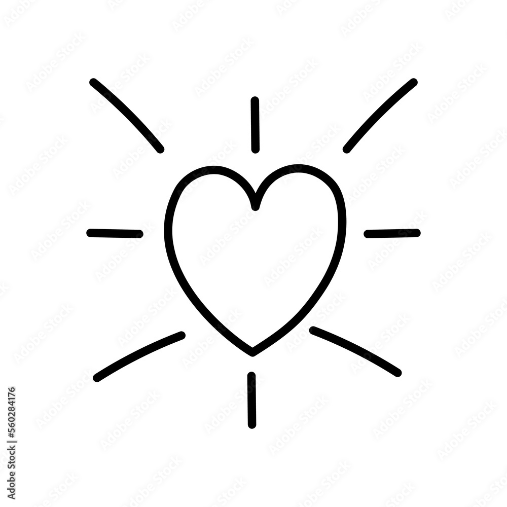 Hand Drawn Heart Icon. Doodle heart isolated on white background. vector illustration Hand Drawn Heart Icon. Doodle heart isolated on white background. vector illustration