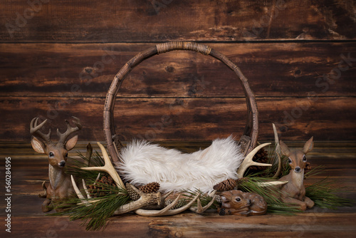 Deer Hunting Newborn Digital Background