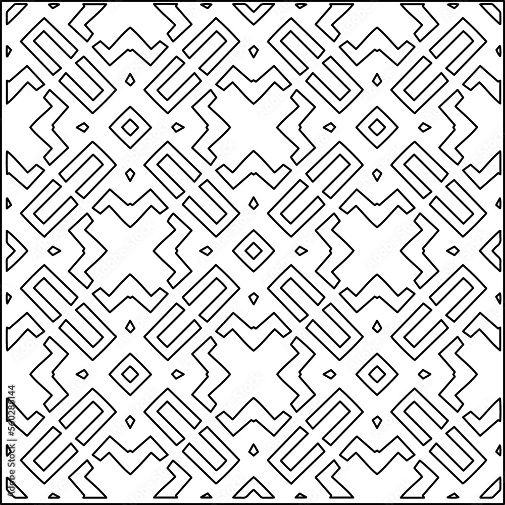 Stylish texture with figures from lines.
Abstract geometric black and white pattern for web page, textures, card, poster, fabric, textile. Monochrome graphic repeating design. Stylish texture with figures from lines.
Abstract geometric black and white pattern for web page, textures, card, poster, fabric, textile. Monochrome graphic repeating design.
