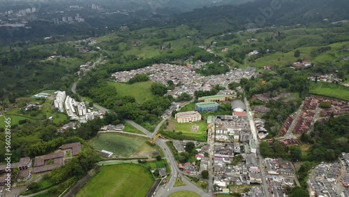 city ​​of calarca in the andes mountain range photo