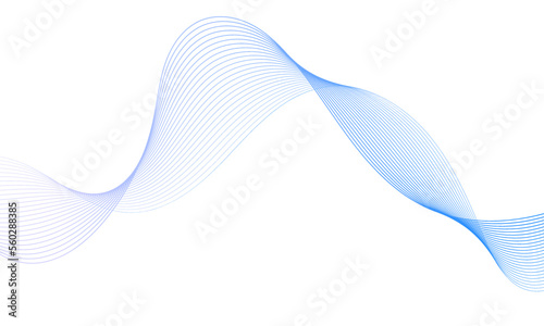 Abstract colorful wave element for design. Digital frequency track equalizer. Stylized line art background.Vector illustration.Wave with lines created using blend tool.Curved wavy line, smooth stripe