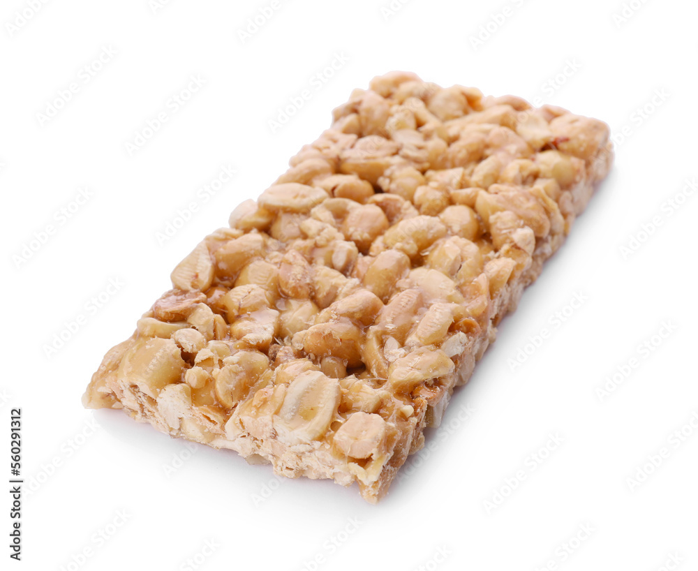 Tasty peanut bar (kozinaki) isolated on white Tasty peanut bar (kozinaki) isolated on white