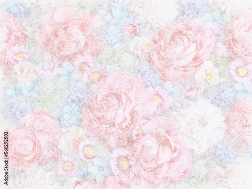Pink flower arrangement with fibrous texture