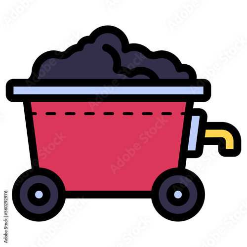 coal cart illustration