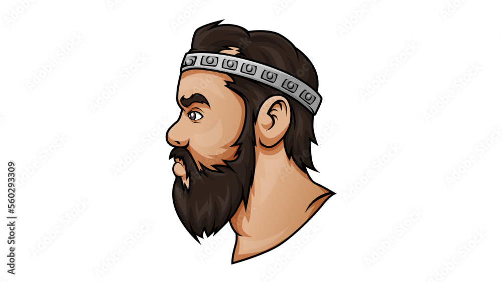 greek man vector character