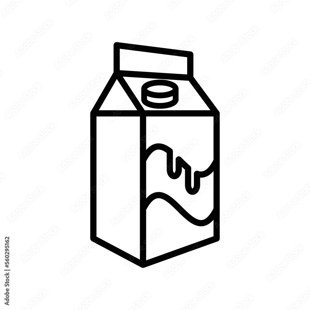 Milk box icon vector design template Milk box icon vector design template