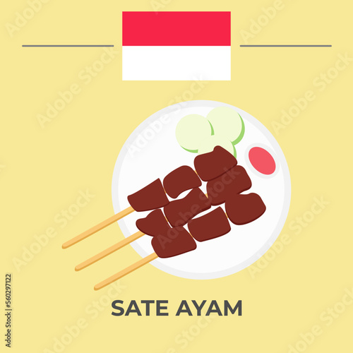 sate ayam vector eps 10. easy to edit
