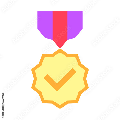 Achievement badge. Premium quality. Achievement or award grant. Winner's trophy icon. Symbol of victory. Goblet icon. Champion trophy cup. Sport cup on stand. Reward badge. First place. Quality mark.