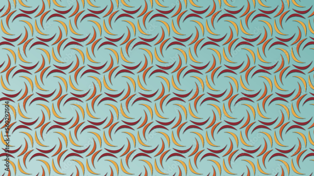 Retro Geometrical colorful pattern art to be used as (Background, Texture, Decoration, Wallpaper, Cover, Desktop)