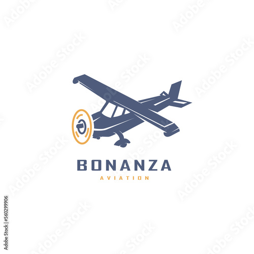 small airplane vector illustration for club or Travel aviation logo design