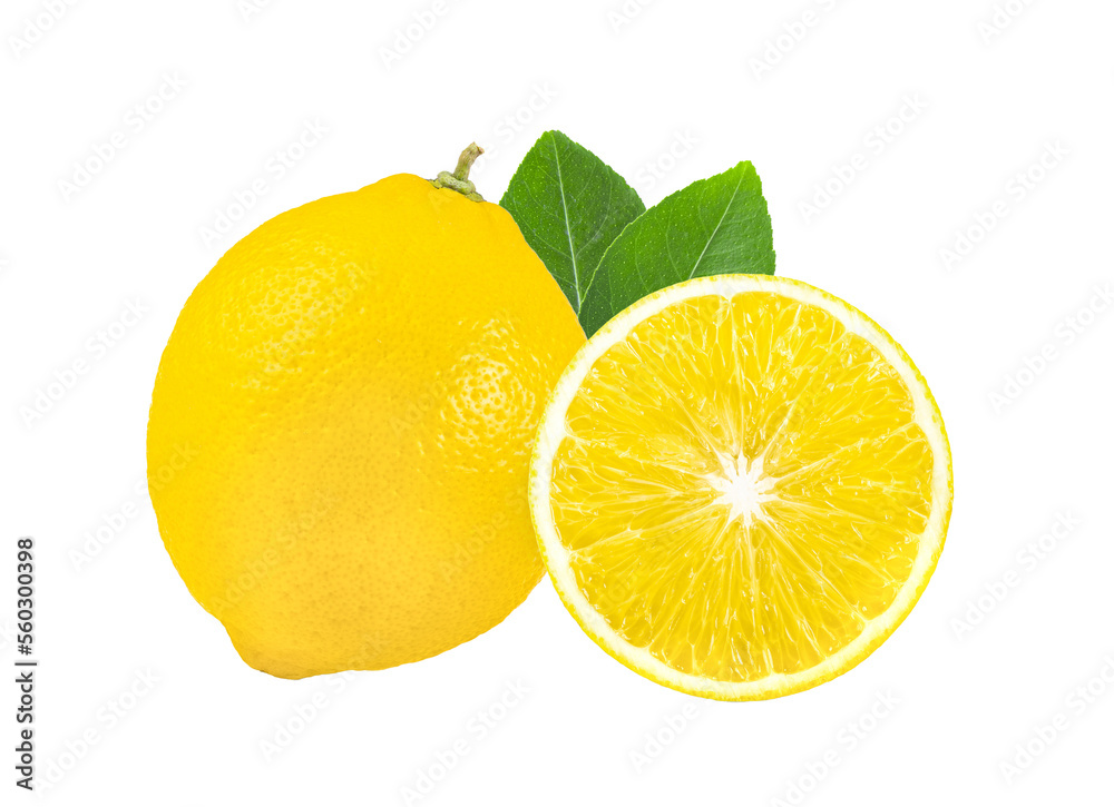 lemon with leaf isolated on transparent png lemon with leaf isolated on transparent png