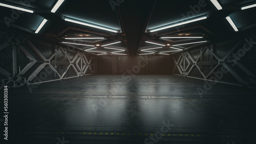 Fototapeta Naklejka Na Ścianę i Meble -  FUTURISTIC NEON 3D SCENERY