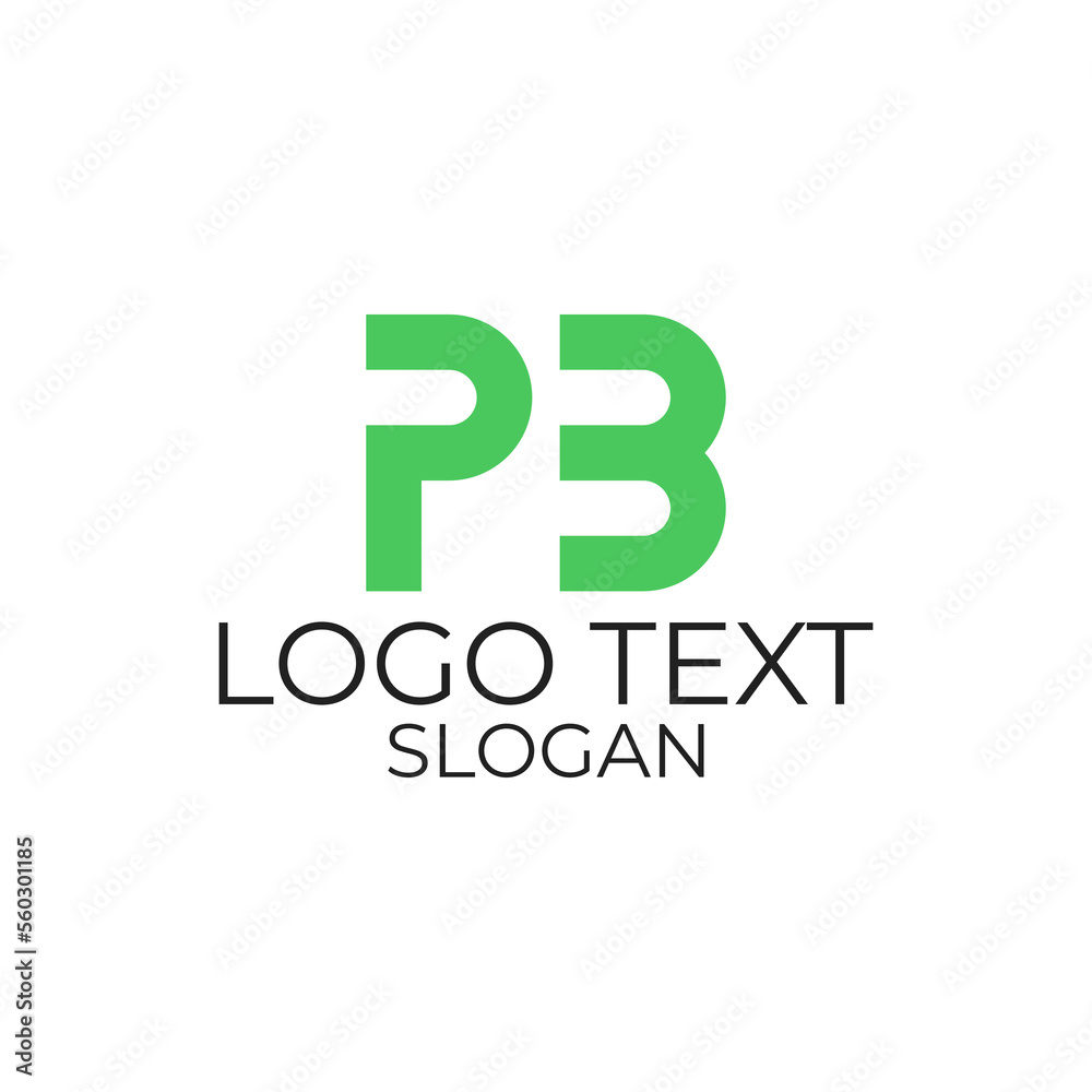vector design elements for your company logo, pb monogram logo. modern logo design, business corporate template. pb icon.