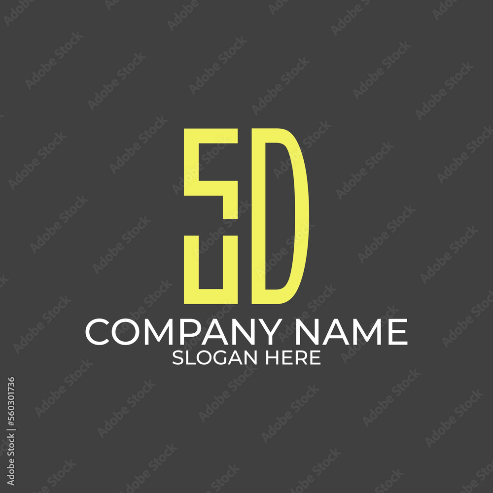 Obraz premium vector design elements for your company logo, usd monogram logo. modern logo design, business corporate template. usd icon.