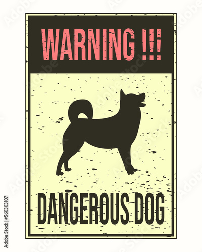 warning dangerous dog