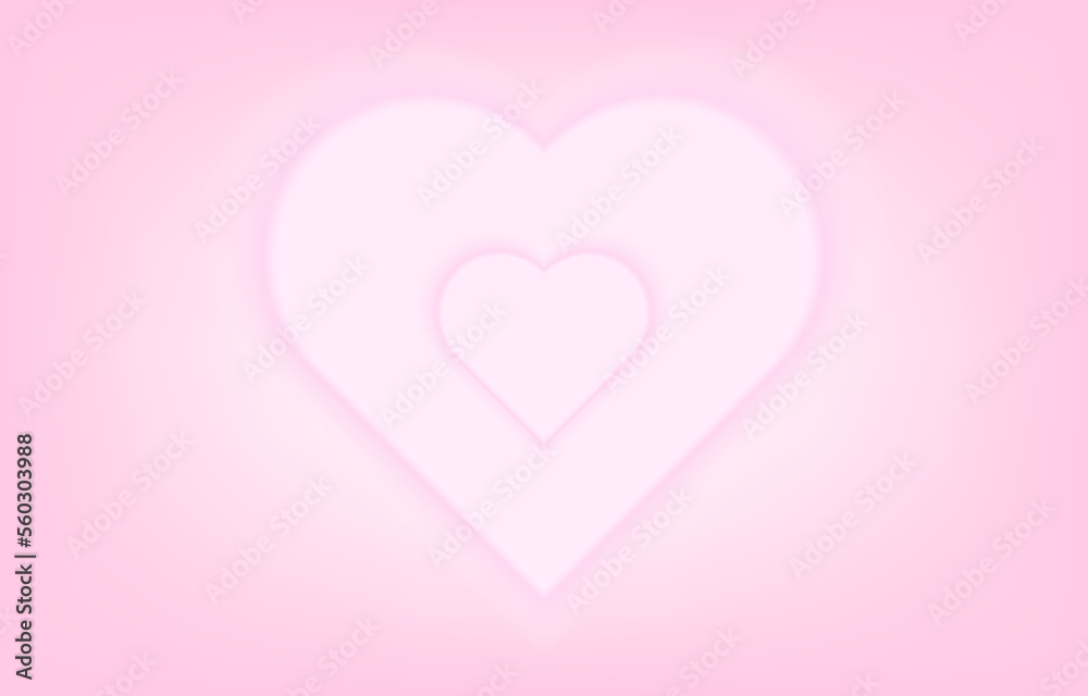 Valentines hearts on pink pastel background. Design element for Happy Valentine's Day, birthday, greeting card, banner. Heart icon vector. Perfect love symbol. Romantic hearts backdrop.