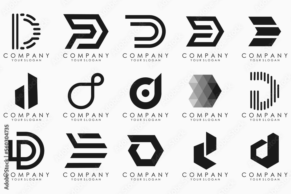 abstract letter D logo icon set. design for business of luxury, elegant, simple. abstract letter D logo icon set. design for business of luxury, elegant, simple.