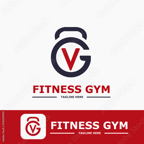 Modern Monogram Fitness Gym Sport Logo Idea Template with Kettlebell and Initial V Letter Free Download Modern Monogram Fitness Gym Sport Logo Idea Template with Kettlebell and Initial V Letter - GFXLoad