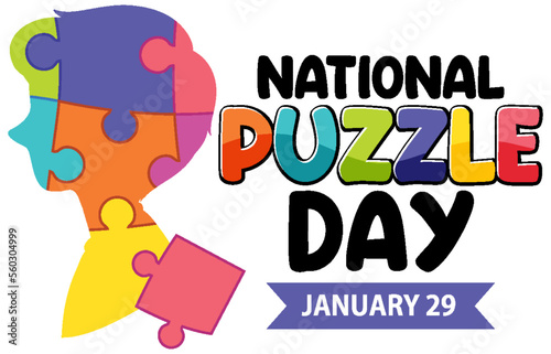 National puzzle day banner
