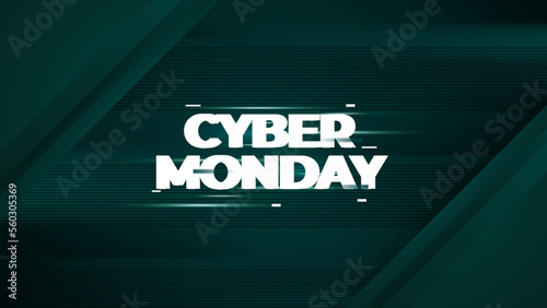 Cyber monday editable text effect suitable for cyber monday green themed events.