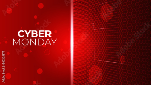 Cyber monday editable text effect suitable for cyber monday red themed events.