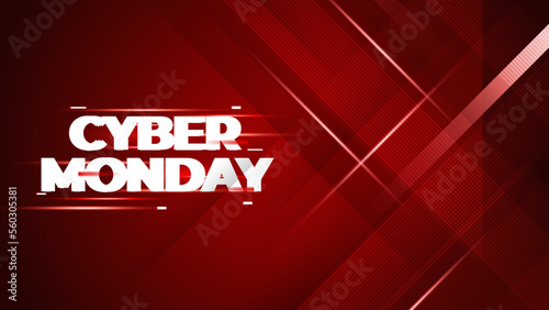 Cyber monday editable text effect suitable for cyber monday red themed events.