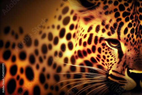 Leopard Abstract Background.  Created with Generative AI Technology  