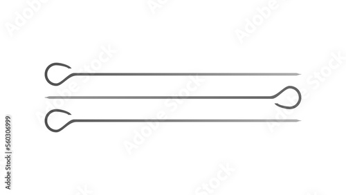 The best Kabob Skewers simple color flat icon. Vector illustration in trendy style. Editable graphic resources for many purposes.